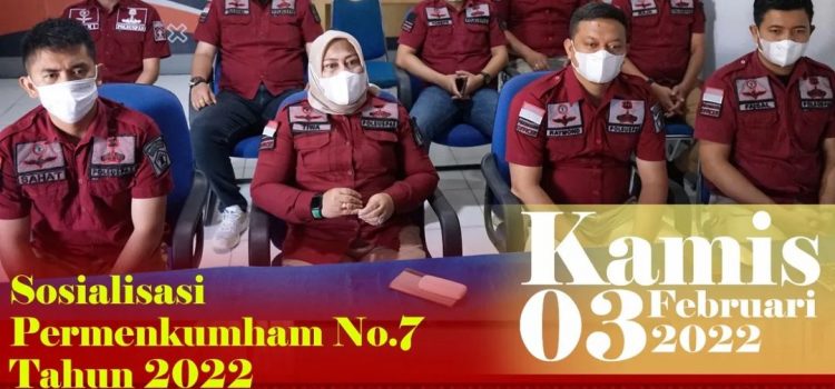 KABID PEMBINAAN BESERTA JAJARAN LAPAS KELAS I MEDAN KANWIL KEMENKUMHAM SUMUT IKUTI SOSIALISASI PERMEMKUMHAM NO.7 TAHUN 2022