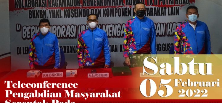 PEMBUKAAN BAKTI SOSIAL PENGOBATAN MASSAL DAN PENYULUHAN KESEHATAN KEPADA WARGA BINAAN DI LAPAS KELAS I MEDAN KANWIL KEMENKUMHAM SUMUT SECARA VIRTUAL.